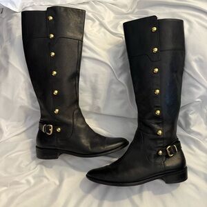 EUC KORS Michael Kors Carney Studded Leather Riding Boot